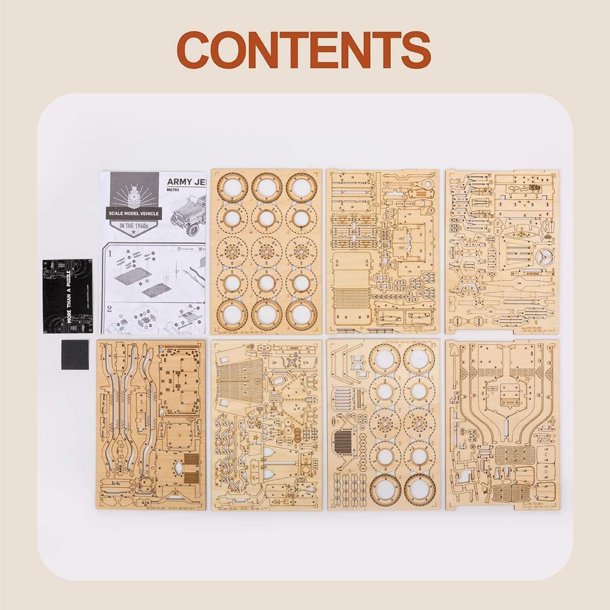 ROWOOD 3D Puzzle Holz Auto, Rennwagen Modellbau Für Erwachsene, DIY Holzpuzzle Modellbausatz Basteln Für Kinder. Geschenke Für Männer Und Frauen