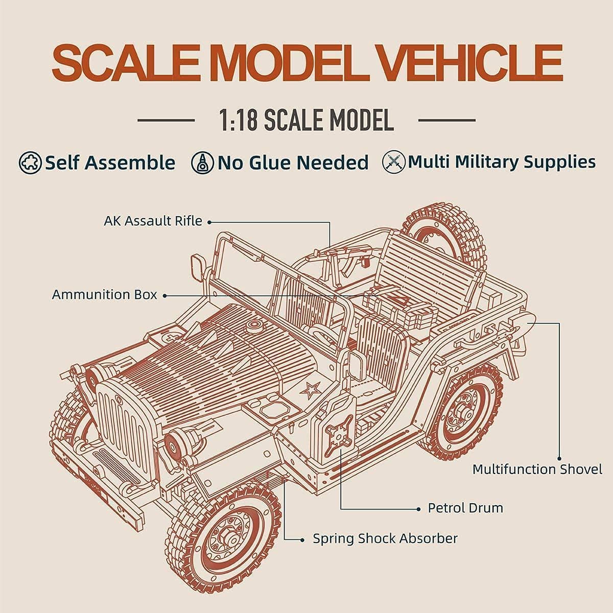 ROWOOD 3D Puzzle Holz Auto, Rennwagen Modellbau Für Erwachsene, DIY Holzpuzzle Modellbausatz Basteln Für Kinder. Geschenke Für Männer Und Frauen