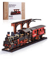 ROWOOD Dampflok 3D Holzpuzzle, Holzeisenbahn Modellbausätze Für Erwachsene Zum Bauen, Vintage Bastelset Für Handwerksmodelle, DIY Weihnachts Und Geburtstagsgeschenke Für Männer Und Jungen